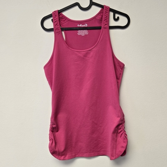 Half Moon Ruched Tank Top Pink M - Picture 5 of 5